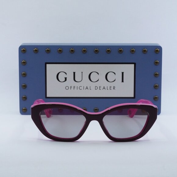 NEW GUCCI SUNGLASSES BURGUNDY PINK WOMEN EYEWEAR GUCCI GG1638S 003 New GUCCI GG1638S 003 Burgundy/Fuchsia/Pink Gradient With  main image 4